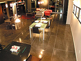 Acid-stained floors