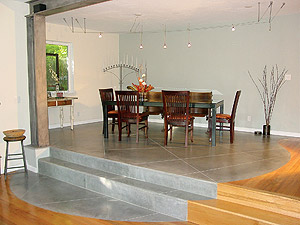 Acid-stained floor
