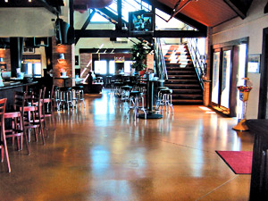 Acid-stained floor