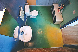 Floor create with dyes
