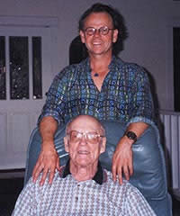 Bruce Nelson with his father, Merritt