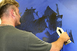 Majestic Blue Shimmer Wall Finish - Step 2