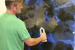 Majestic Blue Shimmer Wall Finish - Step 3